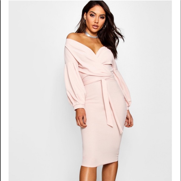 boohoo 2 in 1 bodycon midi dress